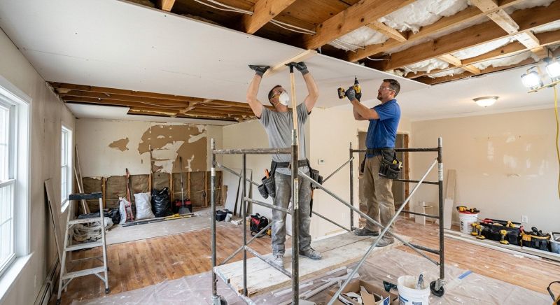Ceiling Drywall Replacement in Kansas City, MO